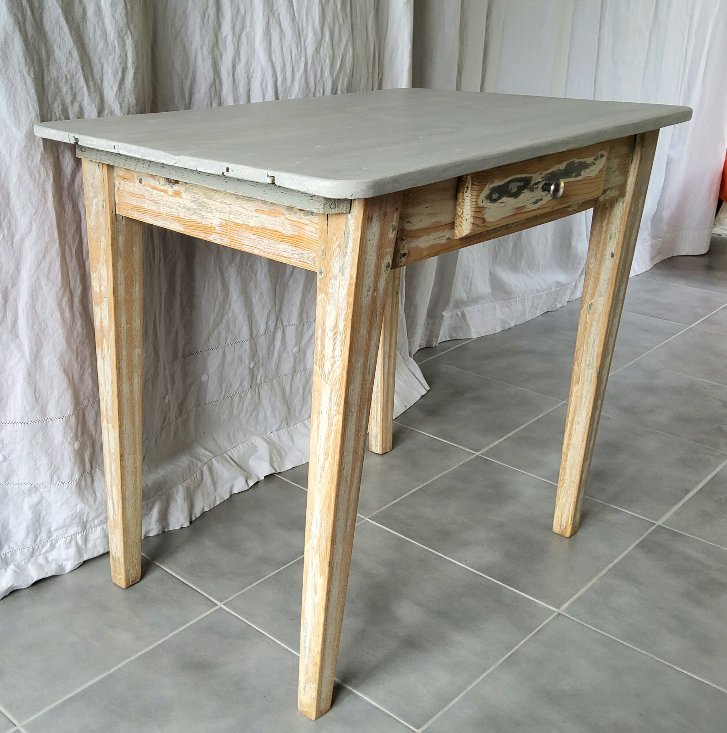 Weathered farmhouse table