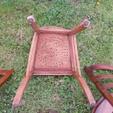 5 wooden bistro chairs