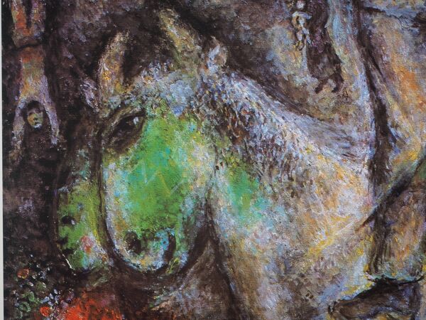 Marc CHAGALL : Le violoniste au dessus de la ville - Affiche originale d'époque signée