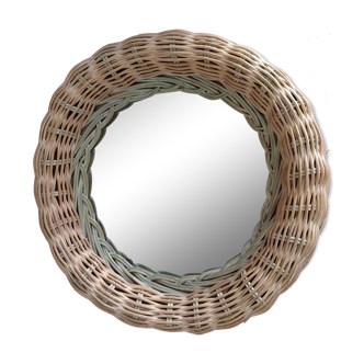 Miroir rotin 24 cm