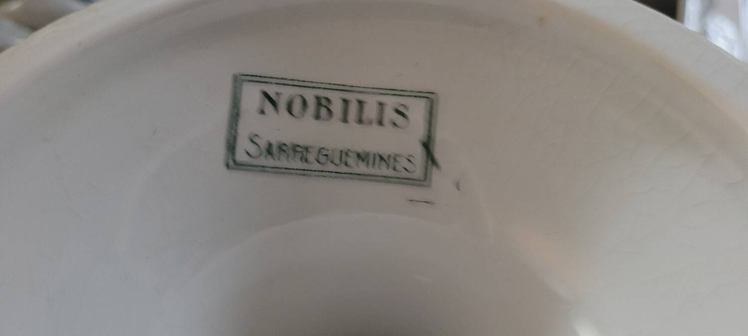 Sarreguemines iron earth compote dish