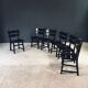 Brutalist dining chairs by Dittmann for Awa Radbound, Netherlands, 1970s, set of 6.