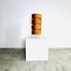 Large Cylindrical Pine Veneer Table Lamp By Hans-Agne Jakobsson For Ab Ellysett, Sweden 1960S