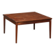 Table basse vintage plaquée en différentes essences de bois, Brésil