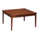 Table basse vintage plaquée en différentes essences de bois, Brésil