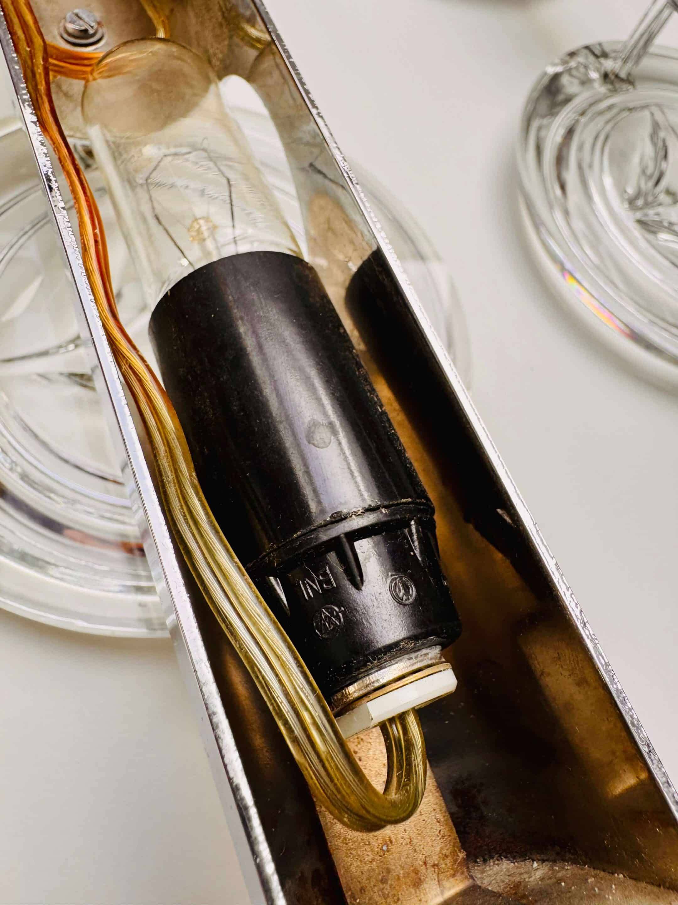 Pair of Space Age 70s double wall lights