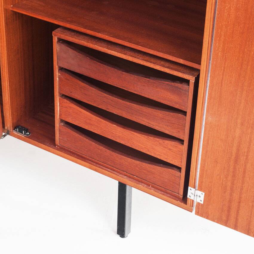 Modernist wardrobe by Gérard Guermonprez for Magnani. France, 1950s.