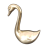 Golden brass swan