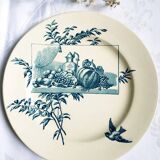 Assiettes plates anciennes terre de fer Salins Édouard Charbonnier