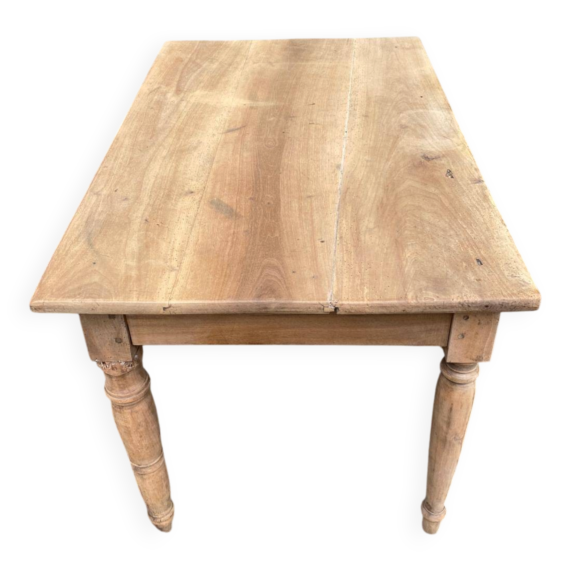 Petite table de ferme compacte 108x70cm décapée style campagne chic
