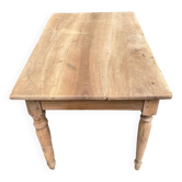 Compact farmhouse table 108x70cm stripped in chic country style