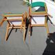 Pair of vintage 60s green armchairs