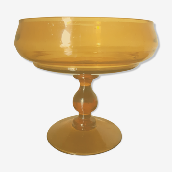 Vintage amber glass cup