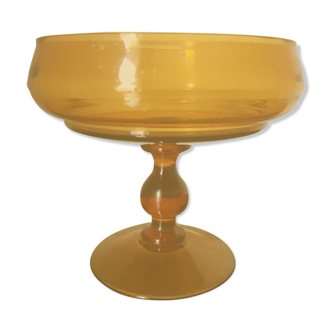 Vintage amber glass cup
