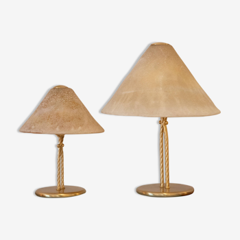 Paire de lampes champignon La Murrina Murano 1960/1970