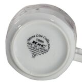 Flowered pink and silver cup, brand La rose des sables.