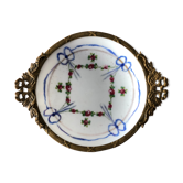 Vide poche en laiton et porcelaine de Paris