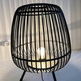 Black rattan lamp
