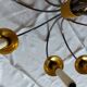 Chandelier design 8 gold brass metal lights