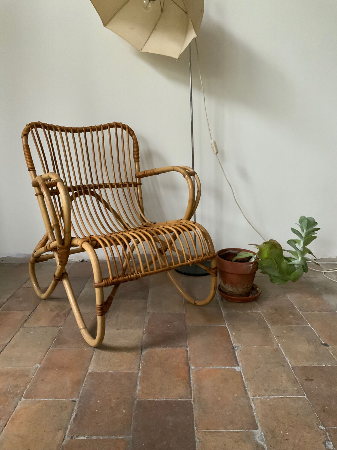 Rattan armchair