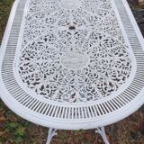 Ornate cast aluminum garden table