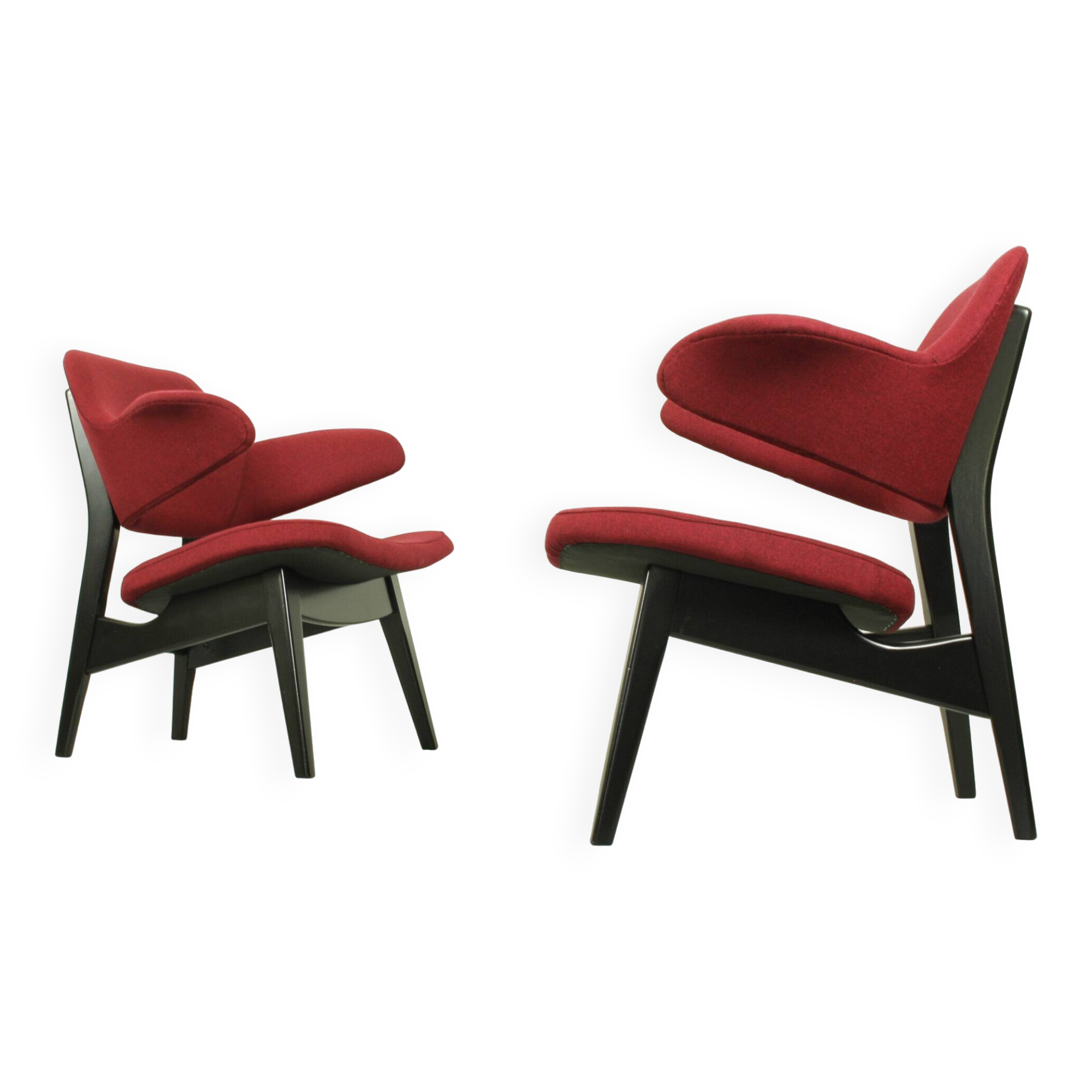 Pair of lounge armchairs by Louis van Teeffelen for Wébé – Dutch mid-century modern (1960s)