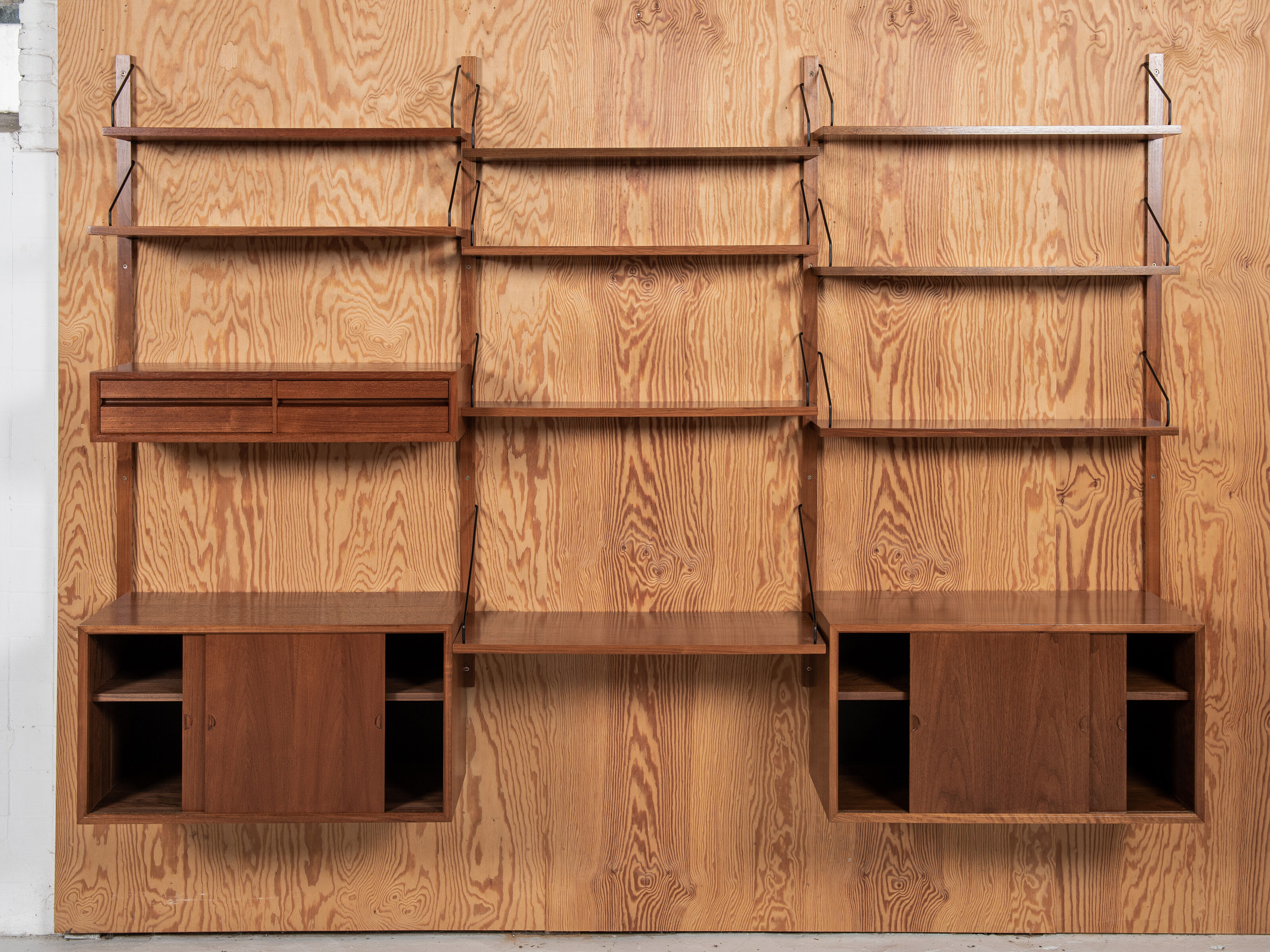 Midcentury Danish Royal wall system in teak by Poul Cadovius 1960s