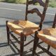 Set of 4 oak chairs with high backs
