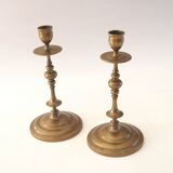 Pair of bronze candlesticks