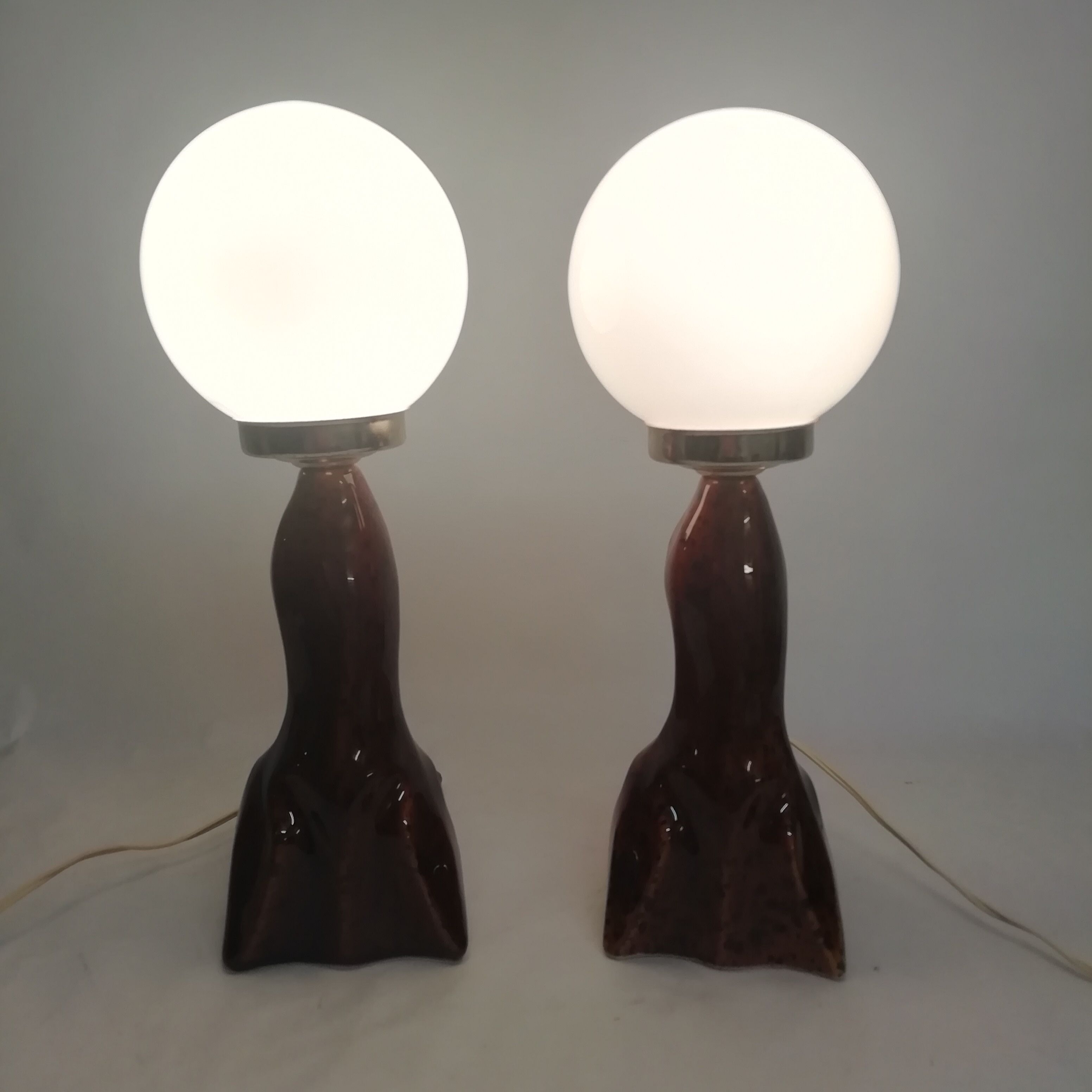 Ceramic seal lamps with white opal crystal balloon