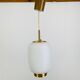 Scandinavian suspension Kina by Bent Karlby for Lyfa 1960 opaline brass