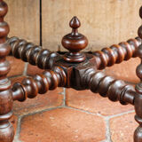 Louis XIII style chair in solid mahogany