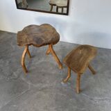Pair of elm side tables
