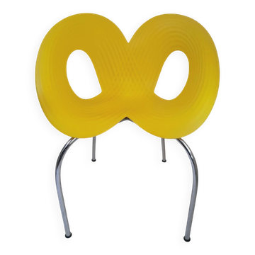 Yellow Ripple chair designed by Ron Arad for Moroso.