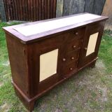Vintage René Gabriel sideboard with 2 doors and 4 drawers in beech.