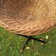 Pair of bamboo and iron pod swivel chairs, 1960s