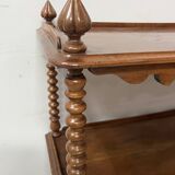 Napoleon III console table with three shelves in mahogany and veneer, 19th century