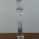 Crystal candle holder on foot decoration drapery made in italy