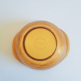 Amber eared bowl frosted old vintage lever