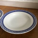 Four vintage Sarguemines soup plates