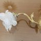 Art Deco wall lamp in bronze and tulip in the shape of pink 30s 40s