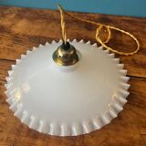 White opaline pendant light