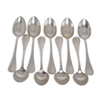 Silver metal spoons