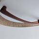 Teak and sisal pendant light from the 50s/60s by Temde Leuchten