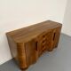 Antique walnut sideboard in Art Deco style from the 1930s.