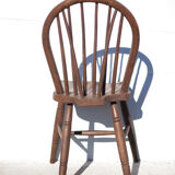 Stamped curved wooden chair, 40s, bistro chair, Windsor chair, extra chair