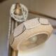 Clichy glass pendant and its socket with a knob