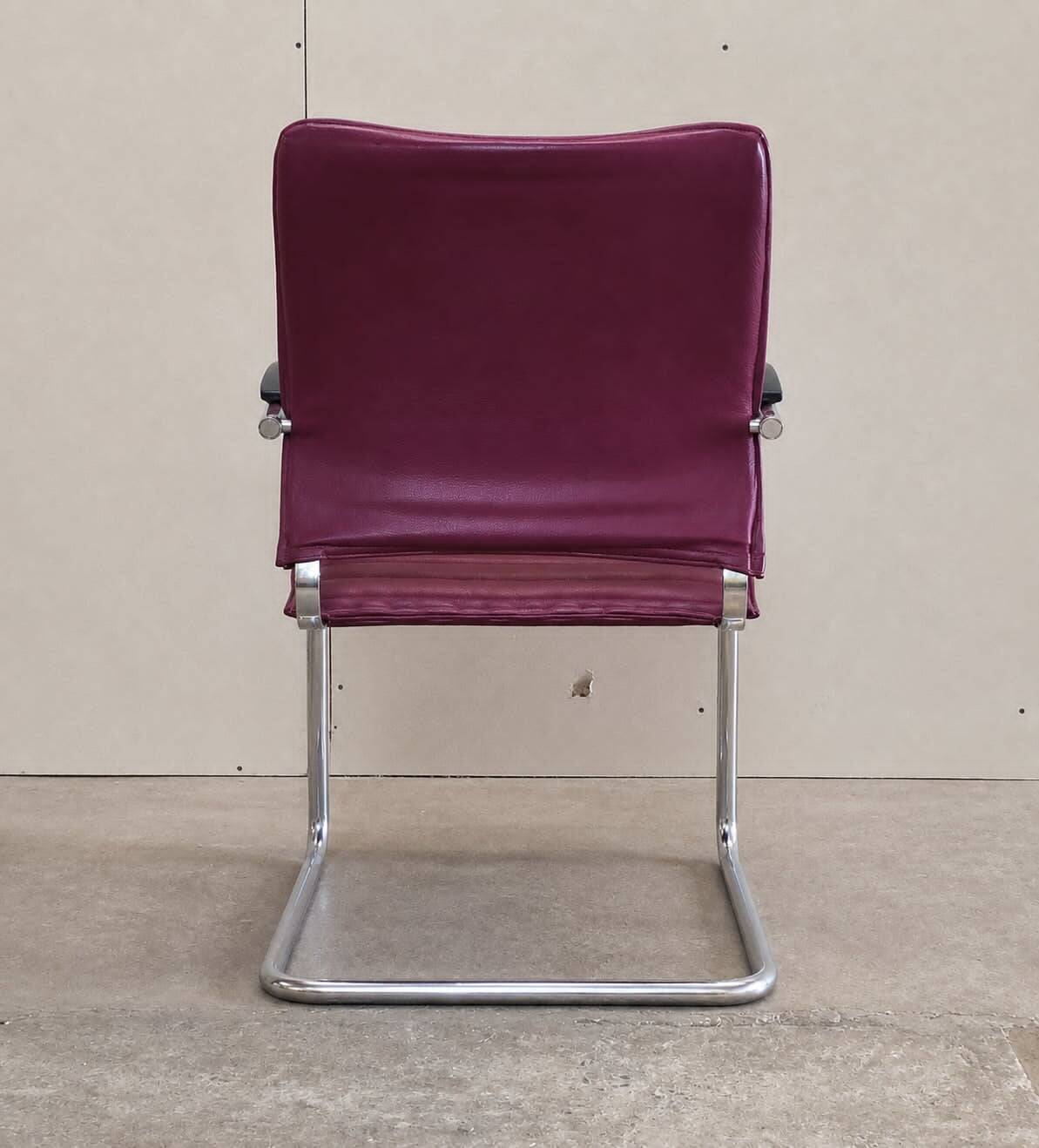 6 Cantilever Tubular Dining Chairs Model S74 FV by Josep Gorcica for Thonet