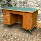 1950s schoolmaster's desk in solid oak