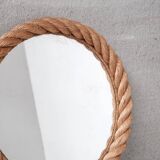 Rope mid-century french circular mirror